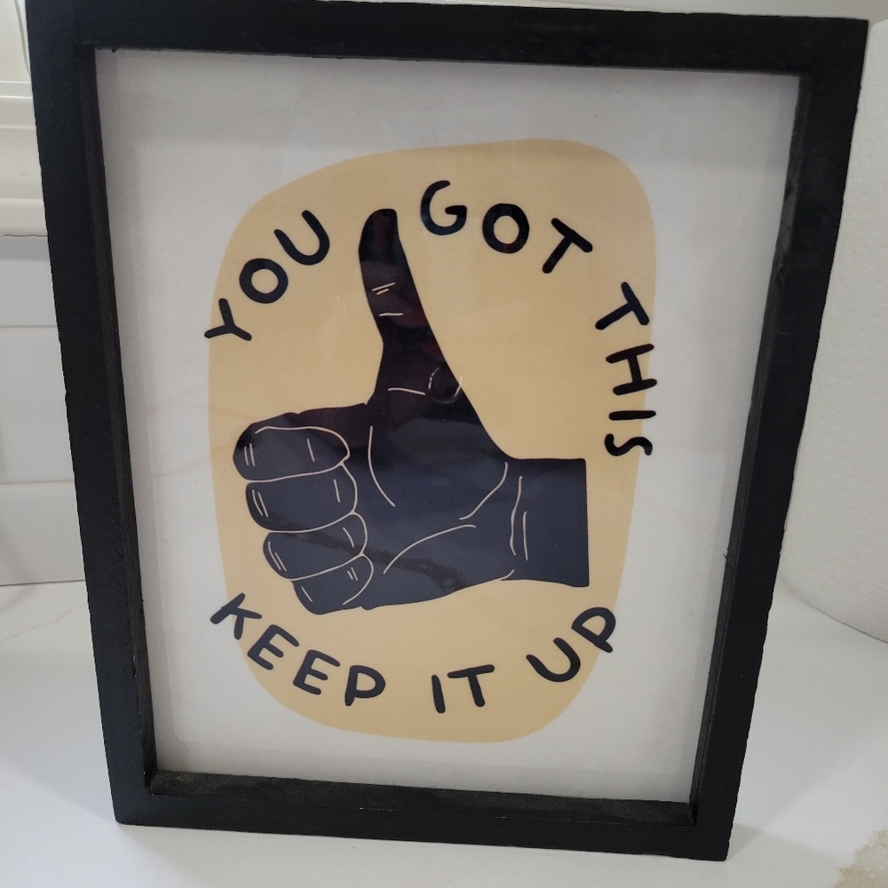 Framed words of encouragement